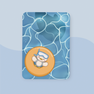 14 Relaxing in the Ocean Postcard