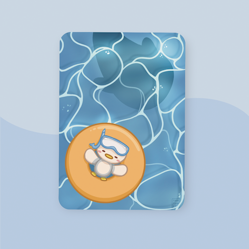 Relaxing in the Ocean Postcard