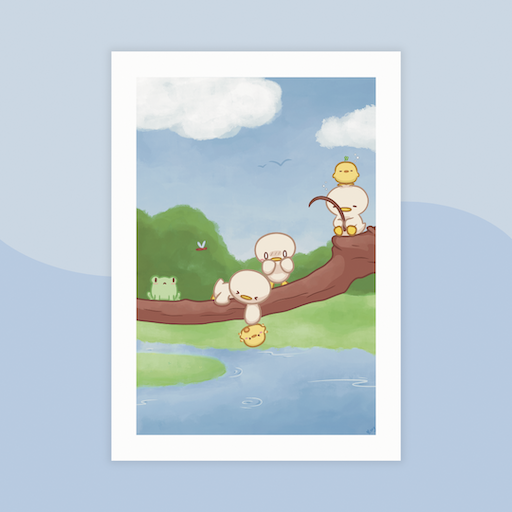 Day at the lake Day at the lake Print