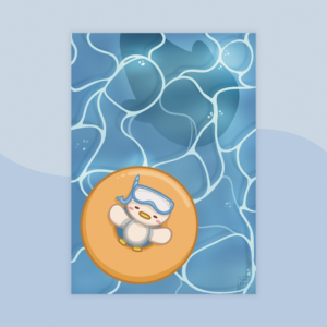 Relaxing in the ocean Relaxing in the ocean Print