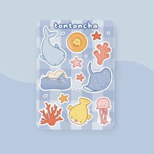 8 Ocean Friends Sticker Sheet